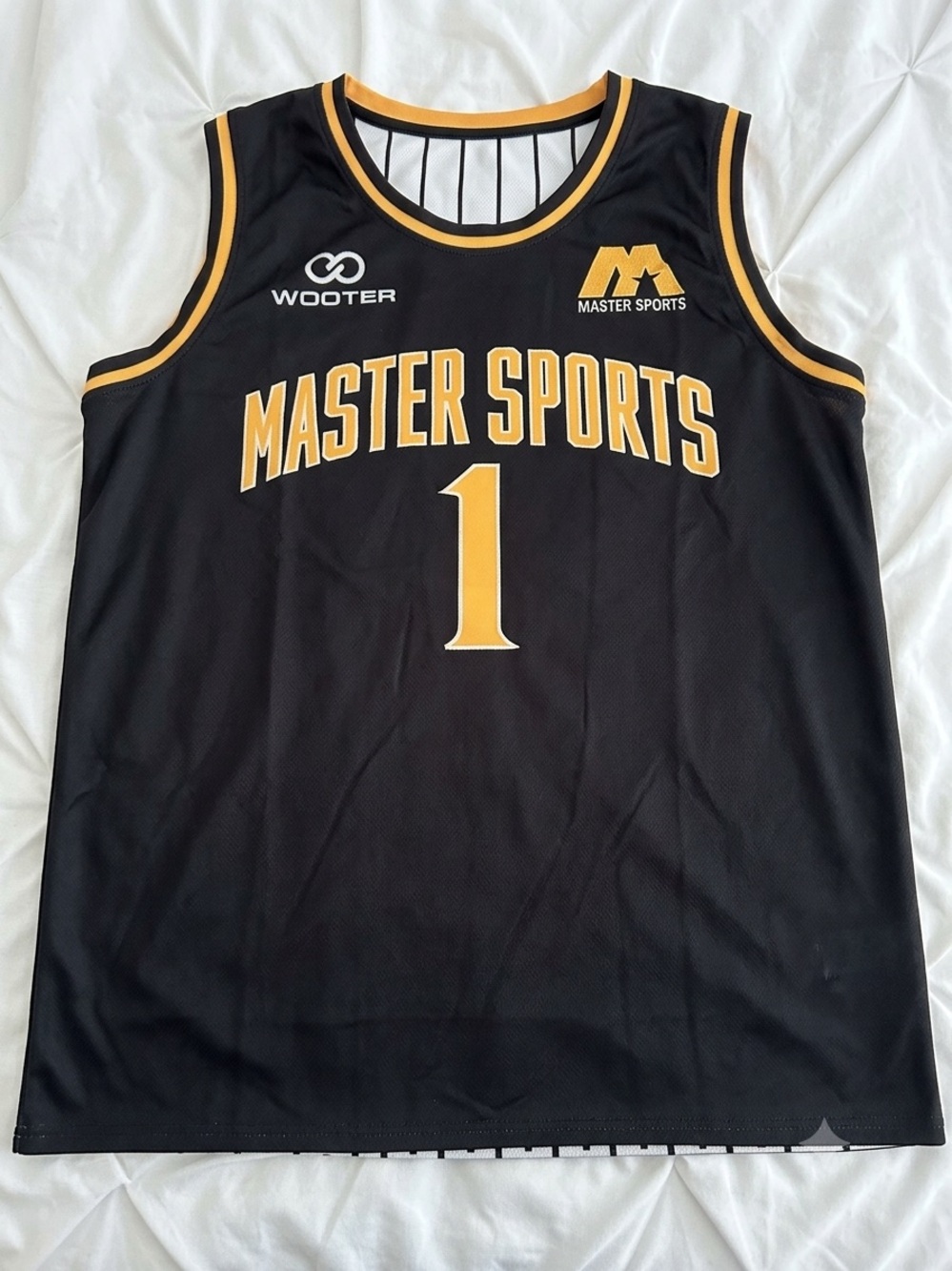 Master Sports  reversible brown and white Basketball Jersey #1